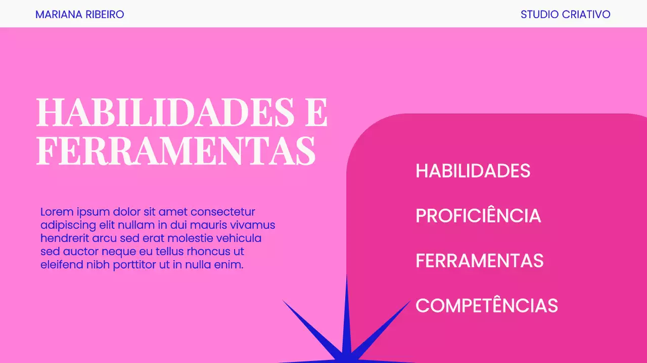 Apresentação do Portfólio Pink Modern UX