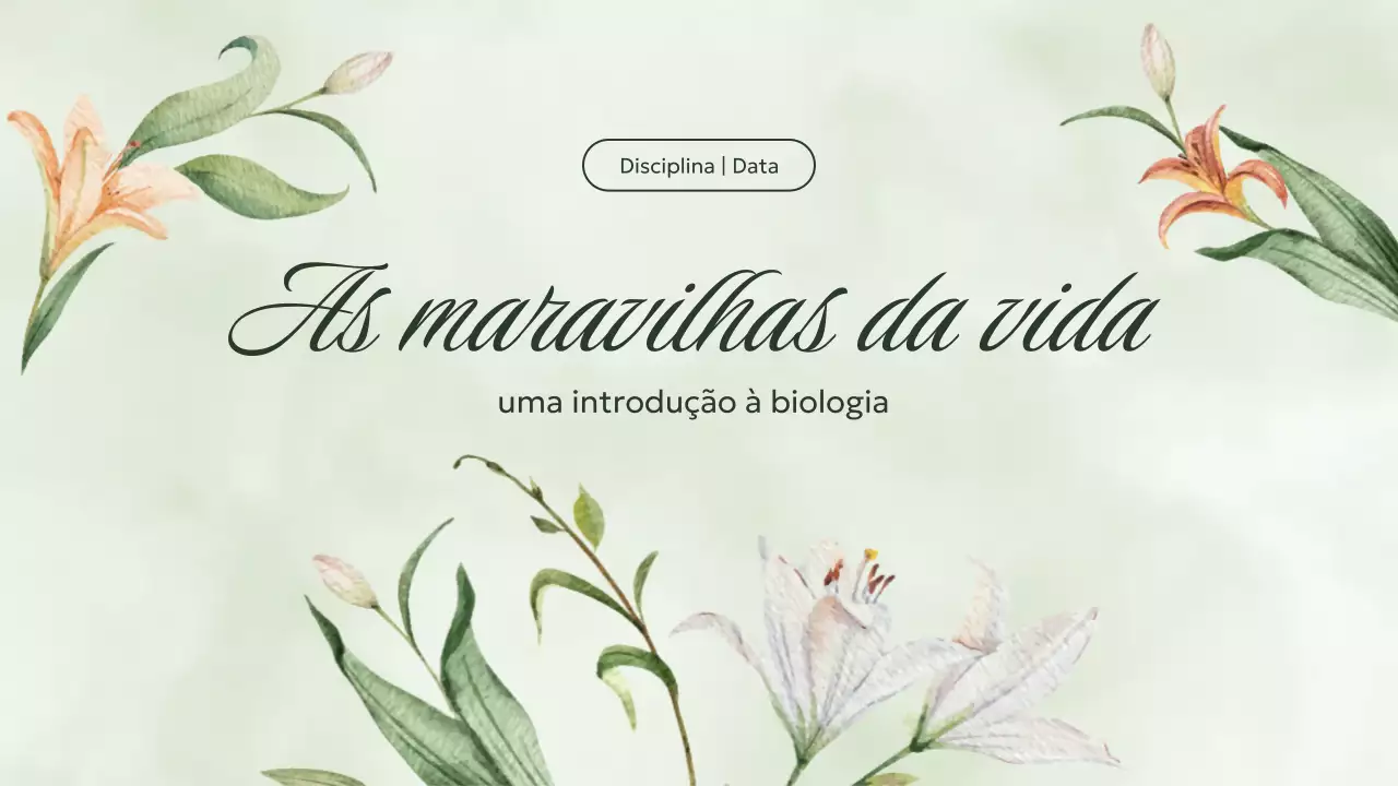 Apresentação de Biologia Botânica Verde