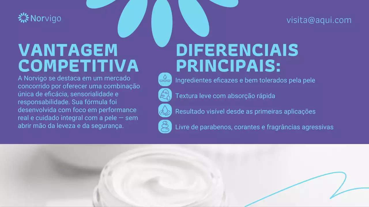 Apresentação promocional da Purple Modern Skincare