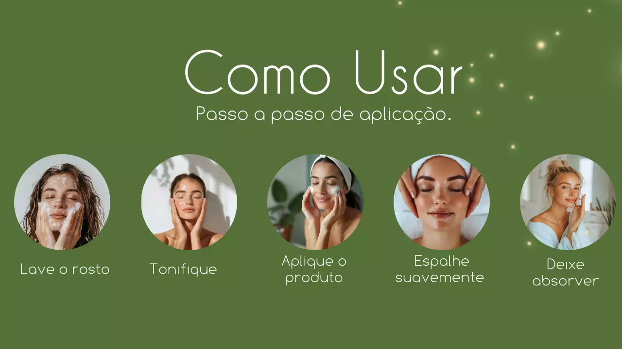 Apresentação de promoção de cuidados com a pele minimalistas e verdes
