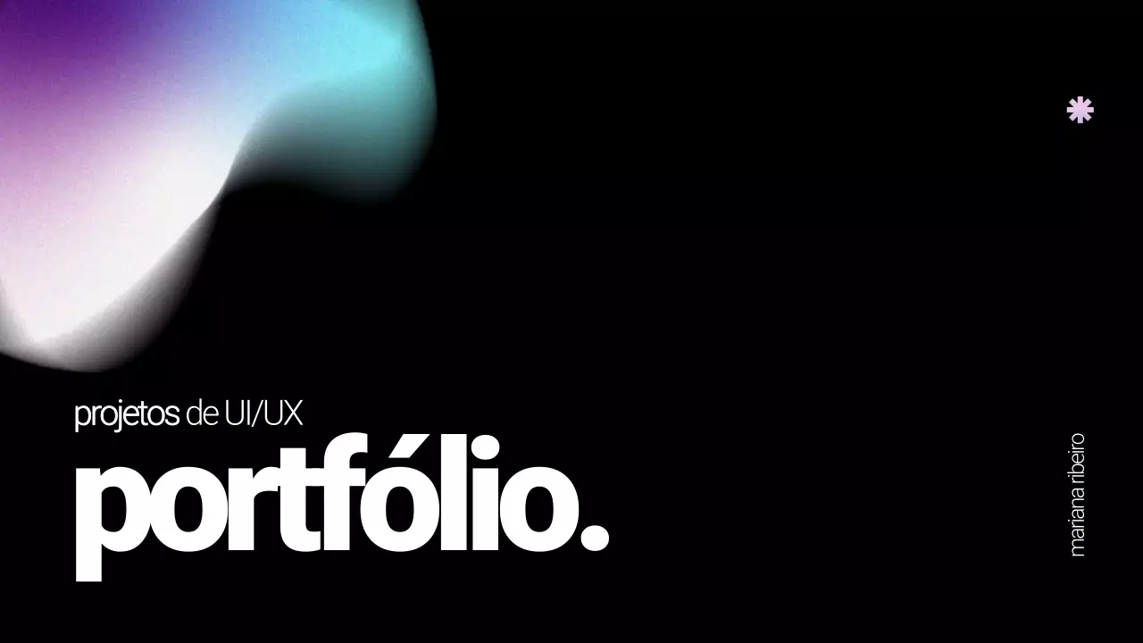 Apresentação do Portfólio do Designer UI UX em Preto e Branco