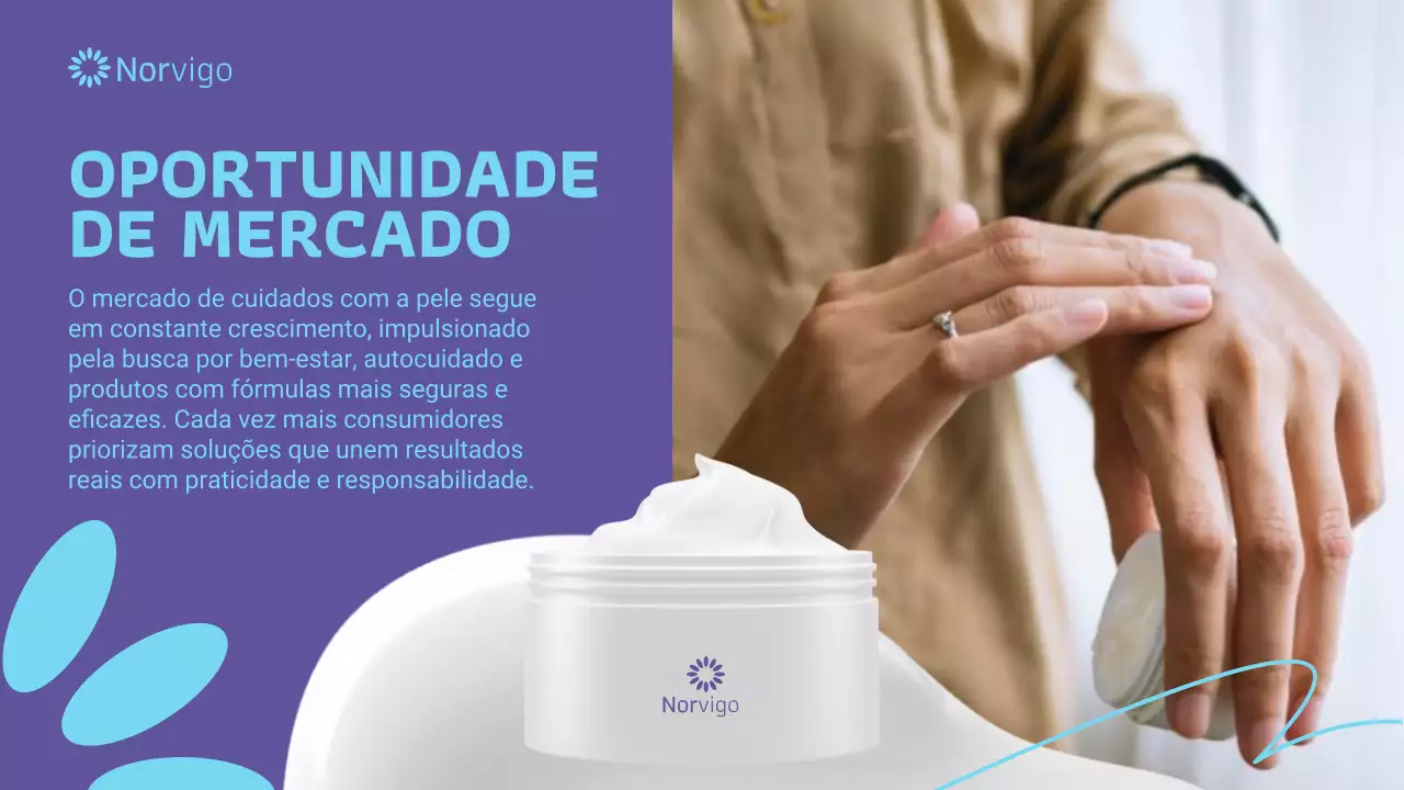 Apresentação promocional da Purple Modern Skincare