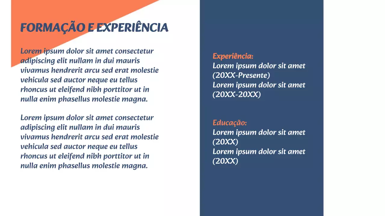 Apresentação do Portfólio Criativo Orange