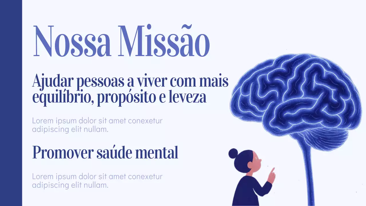 Apresentação de Promoção da Terapia Moderna Azul