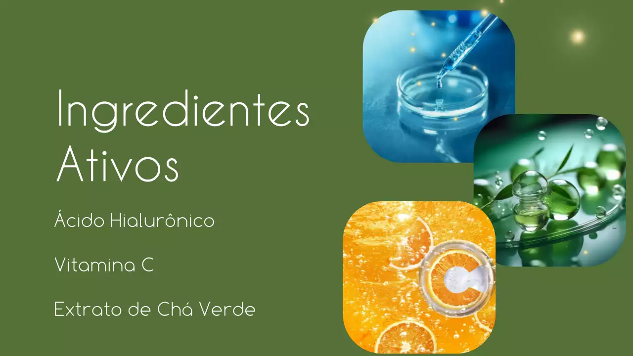 Apresentação de promoção de cuidados com a pele minimalistas e verdes