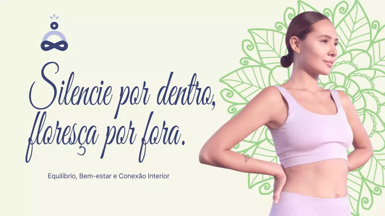 Apresentação de anúncio de bem-estar elegante bege