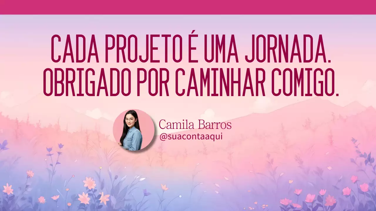 Apresentação do Portfólio de Design Moderno Rosa