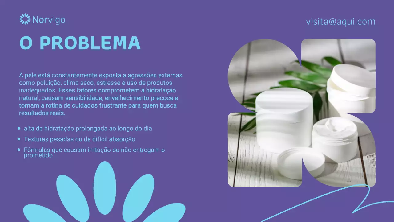 Apresentação promocional da Purple Modern Skincare