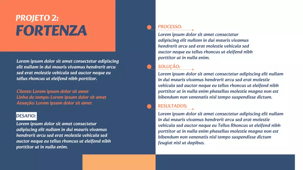 Apresentação do Portfólio Criativo Orange