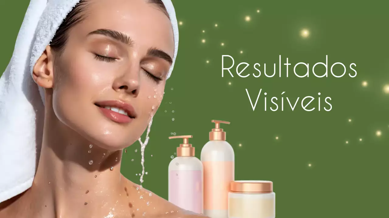 Apresentação de promoção de cuidados com a pele minimalistas e verdes