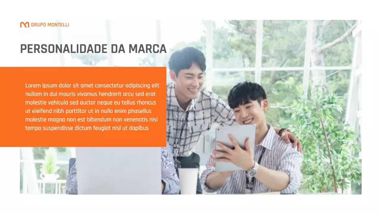 Palestra sobre a história da marca Orange Modern Business
