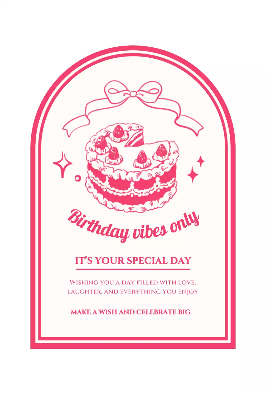 핑크 아기자기한 생일 축제