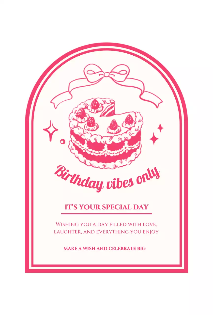 핑크 빈티지 생일 축제