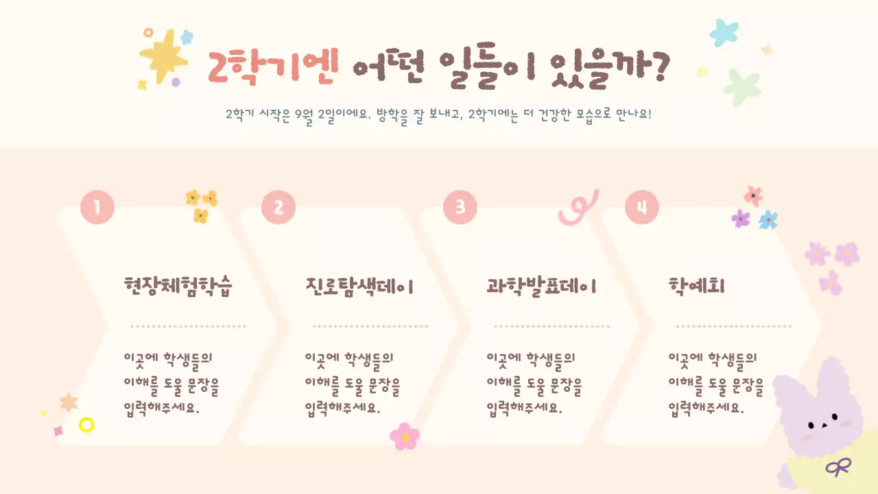 베이지 아기자기한 아카이브 교육 자료