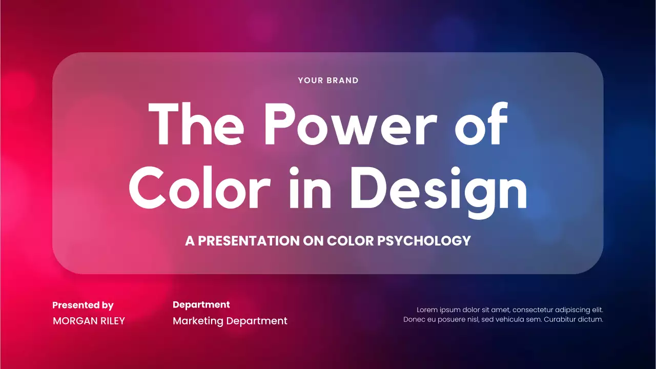 Red Modern Color Influence in Design Lecture Presentation