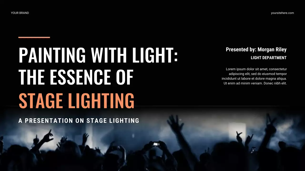 Black Modern Stage Lighting Introduction Presentation