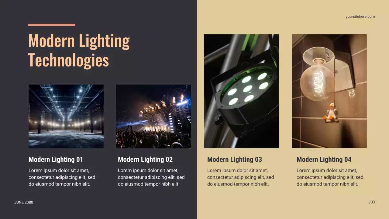 Bài thuyết trình giới thiệu về hệ thống chiếu sáng sân khấu hiện đại màu đen