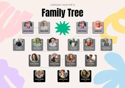 colorful modern Family Tree