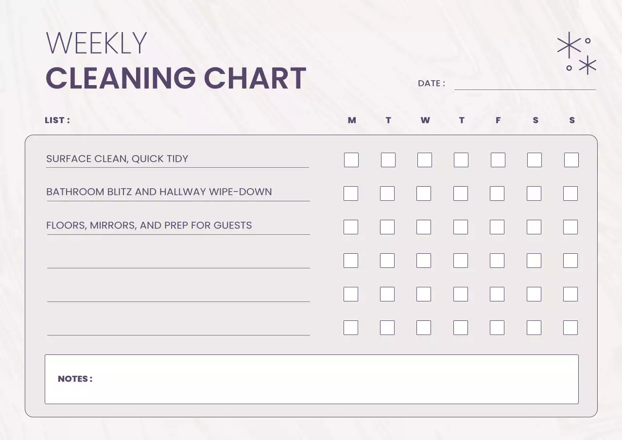 beige minimal cleaning planner