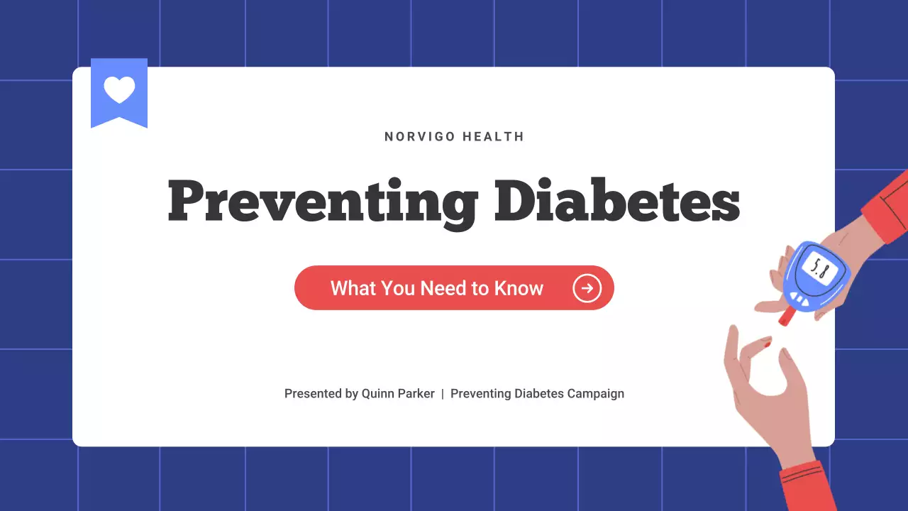 Green Modern Healthcare Diabetes Awareness Presentation