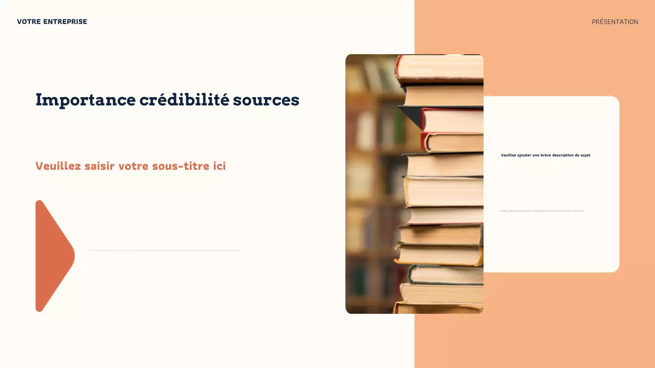 Présentation de crédibilité en ligne moderne d'Orange