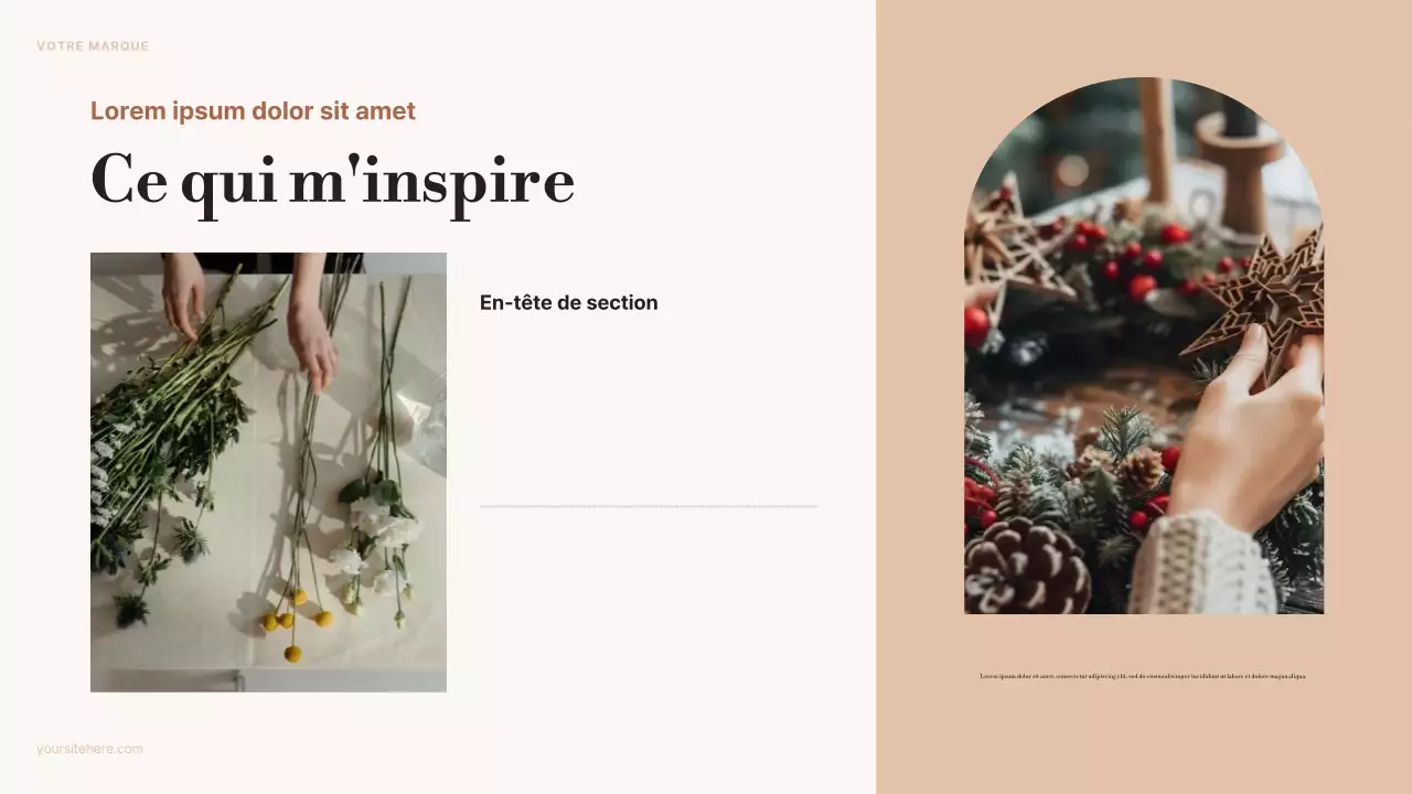 annonce d'art esthétique beige