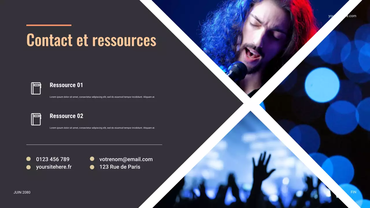 Présentation de la scène moderne noire