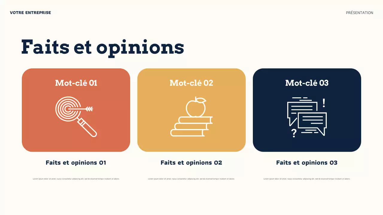 Présentation de crédibilité en ligne moderne d'Orange