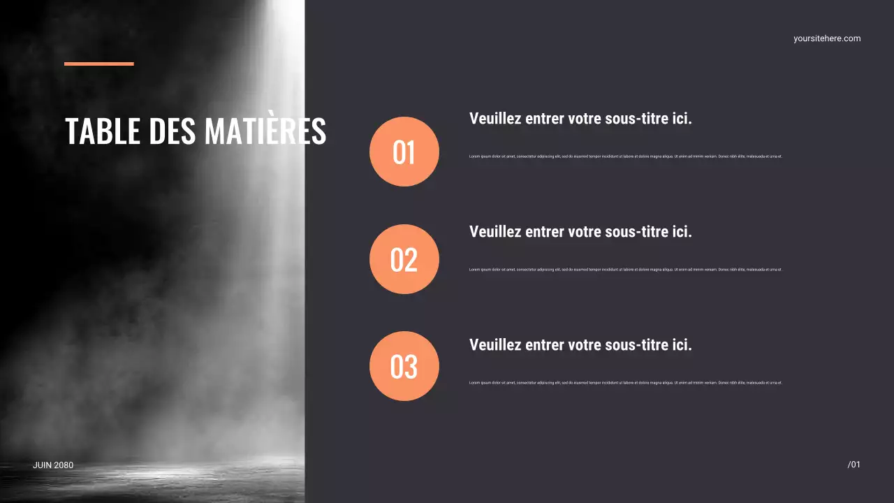 Présentation de la scène moderne noire