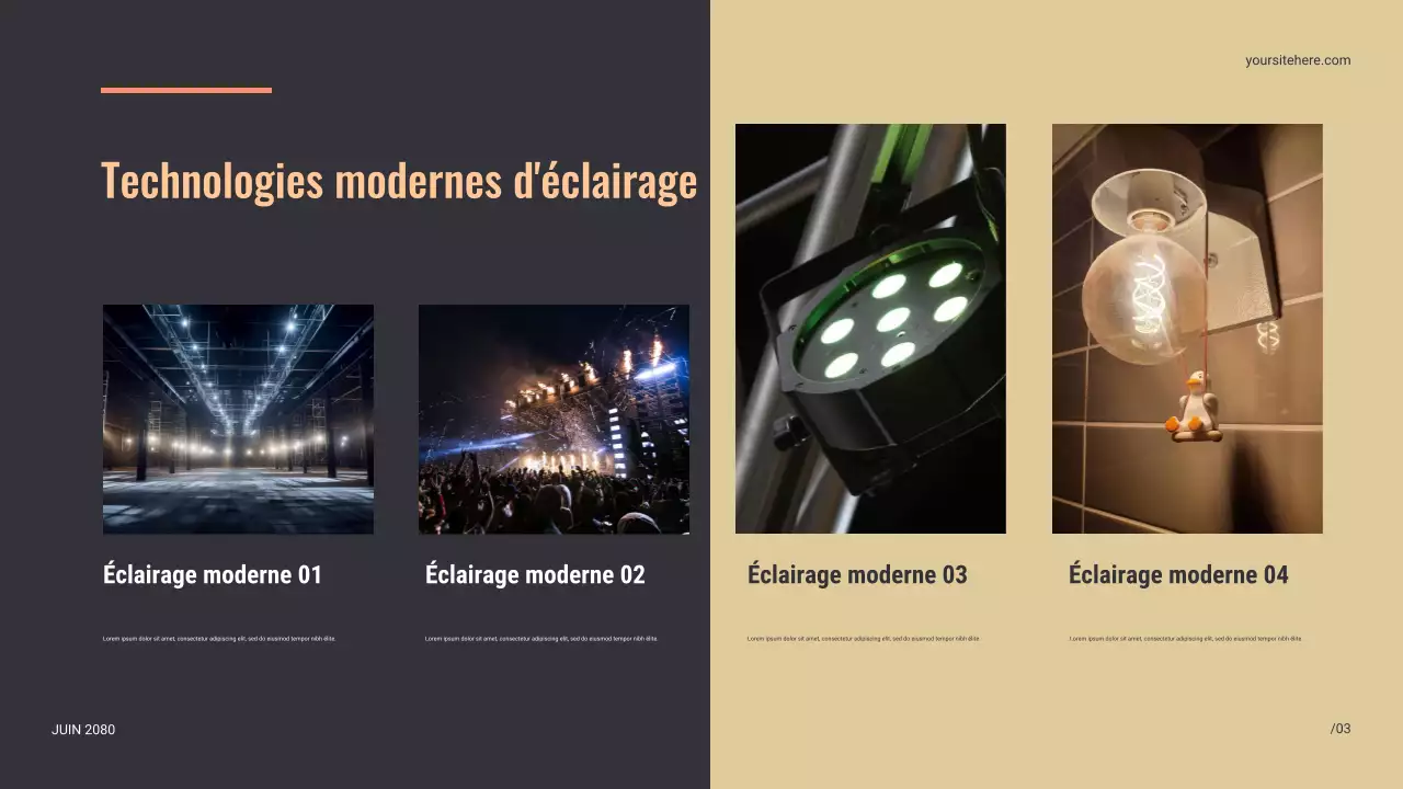 Présentation de la scène moderne noire