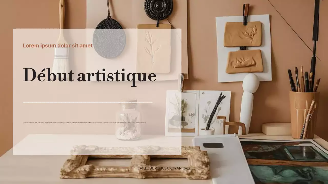 annonce d'art esthétique beige