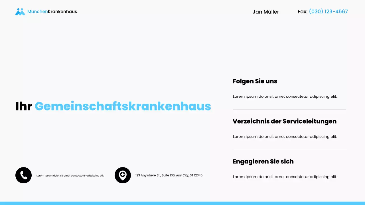 Präsentation der örtlichen Krankenhausdienste