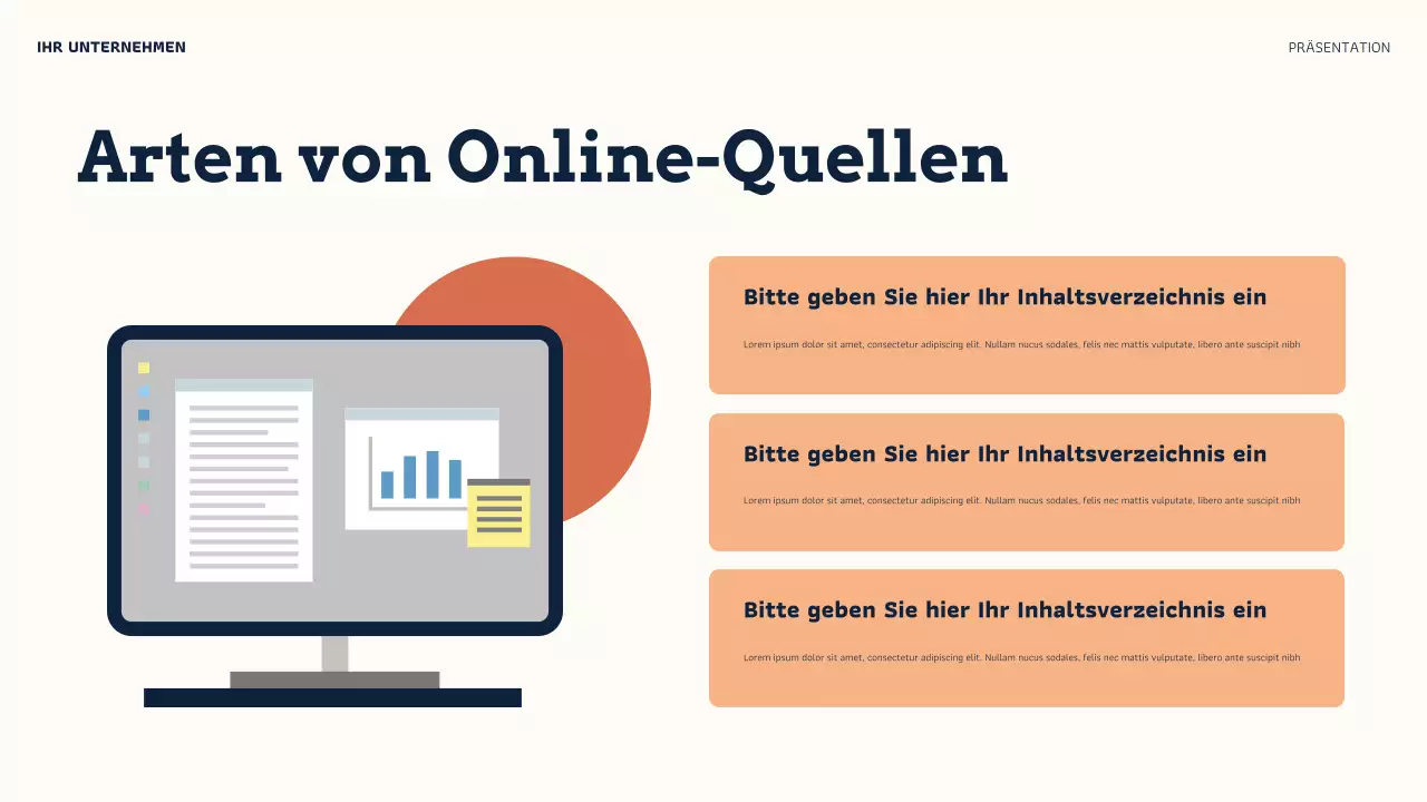 Orange Modern Online Glaubwürdigkeit Präsentation