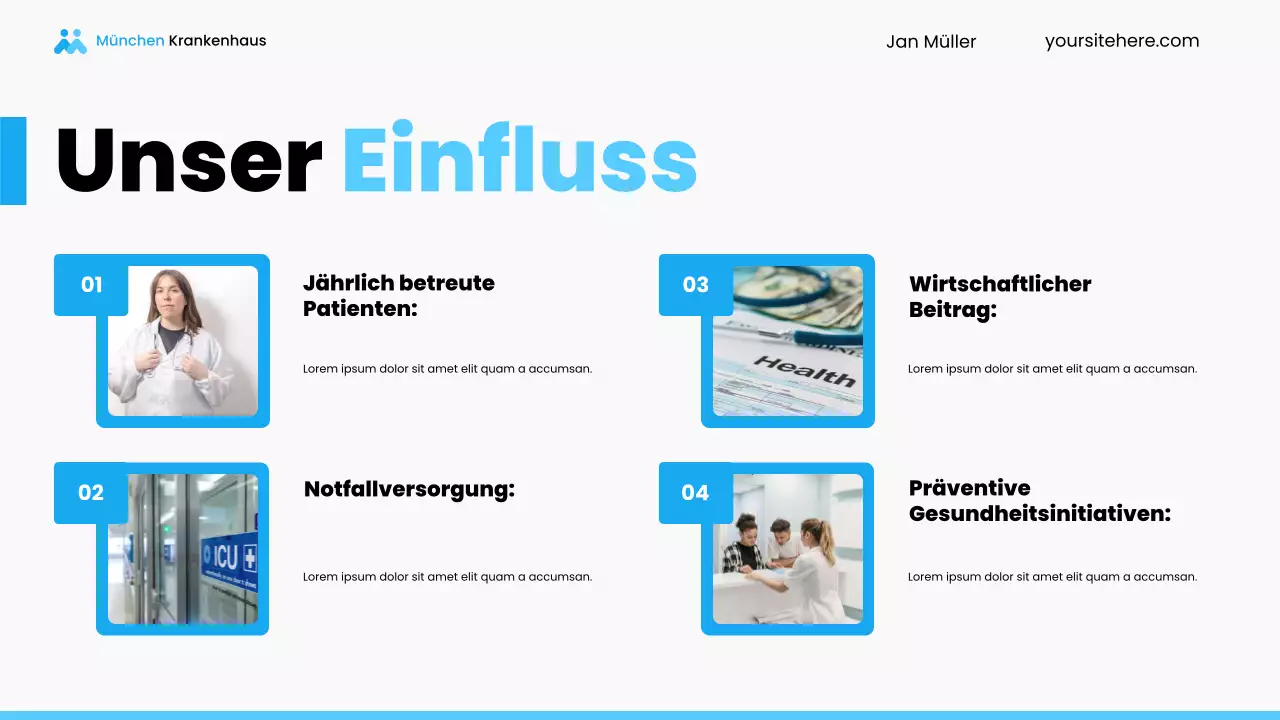 Präsentation der örtlichen Krankenhausdienste