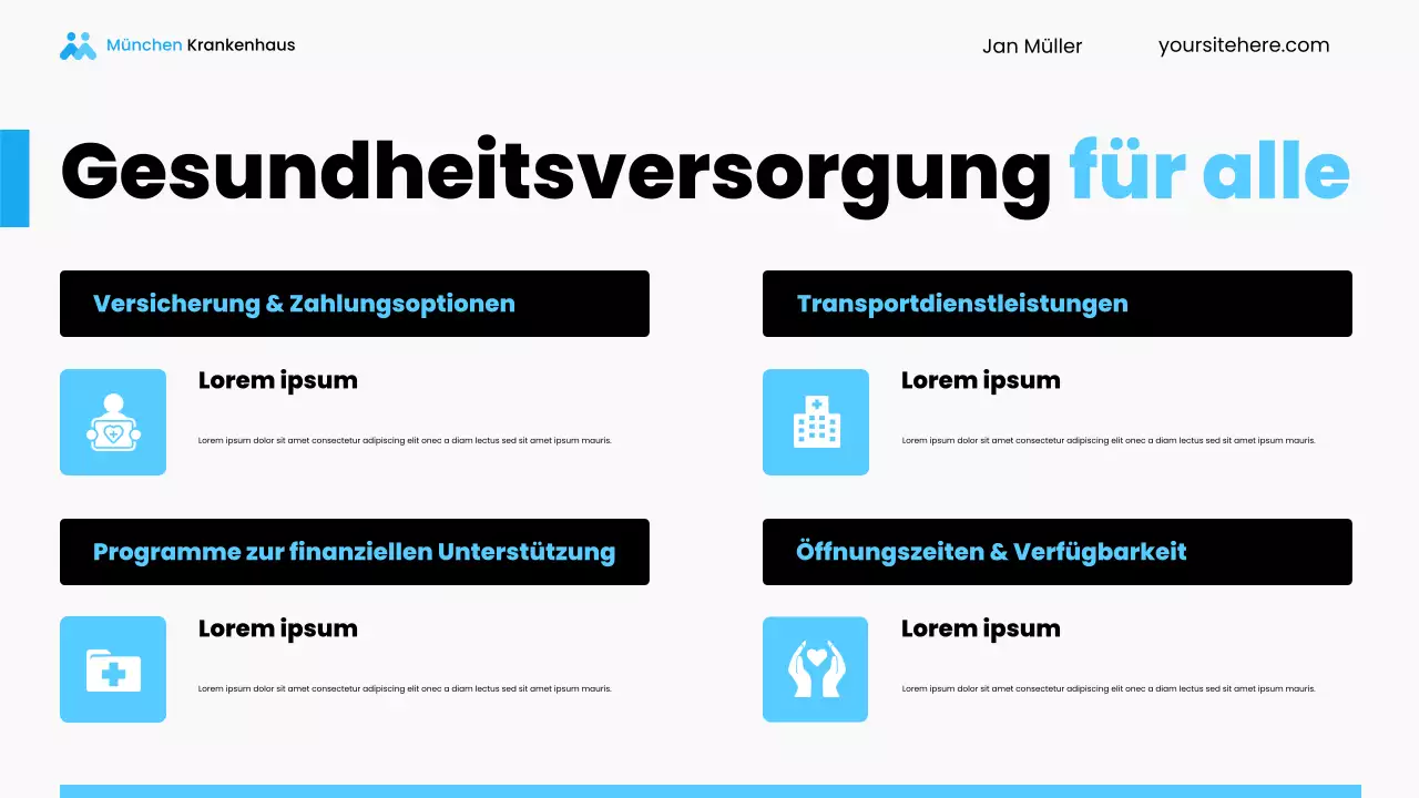 Präsentation der örtlichen Krankenhausdienste