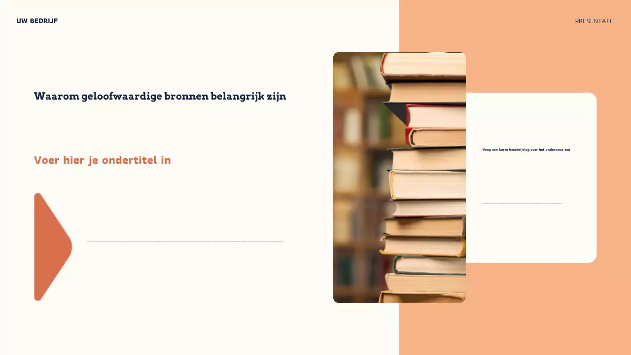 Orange Modern Online Credibility Presentatie