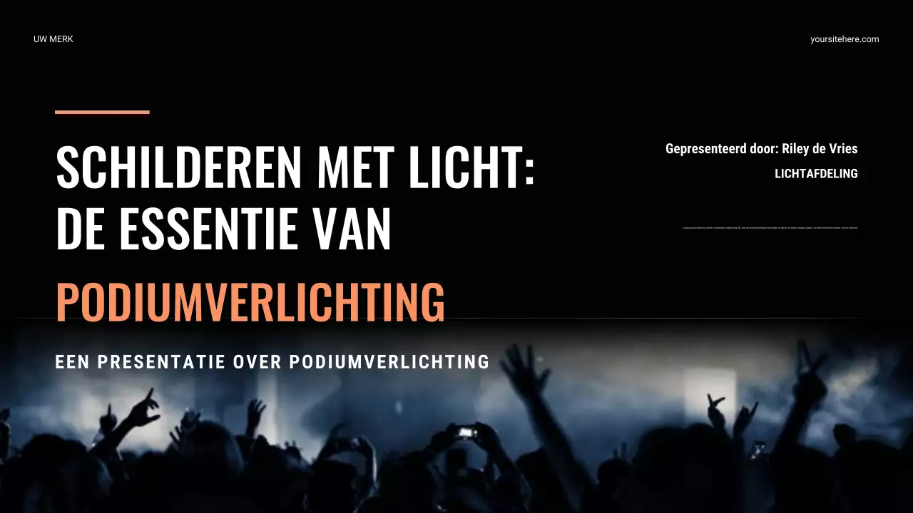 Zwarte moderne podiumpresentatie