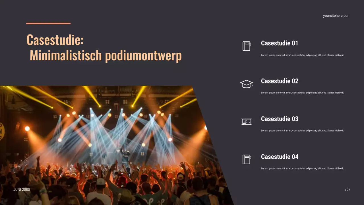 Zwarte moderne podiumpresentatie