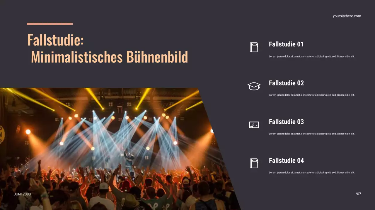 Schwarze moderne Bühnenpräsentation