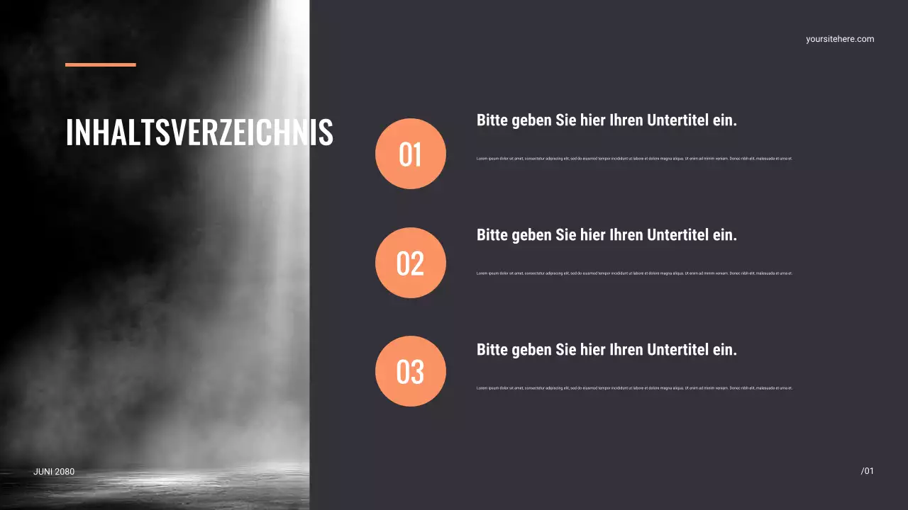 Schwarze moderne Bühnenpräsentation