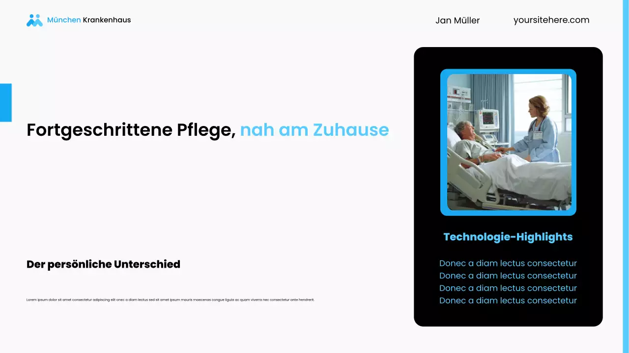 Präsentation der örtlichen Krankenhausdienste