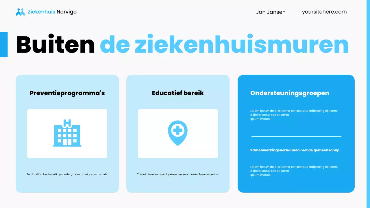 Presentatie lokale ziekenhuisdiensten