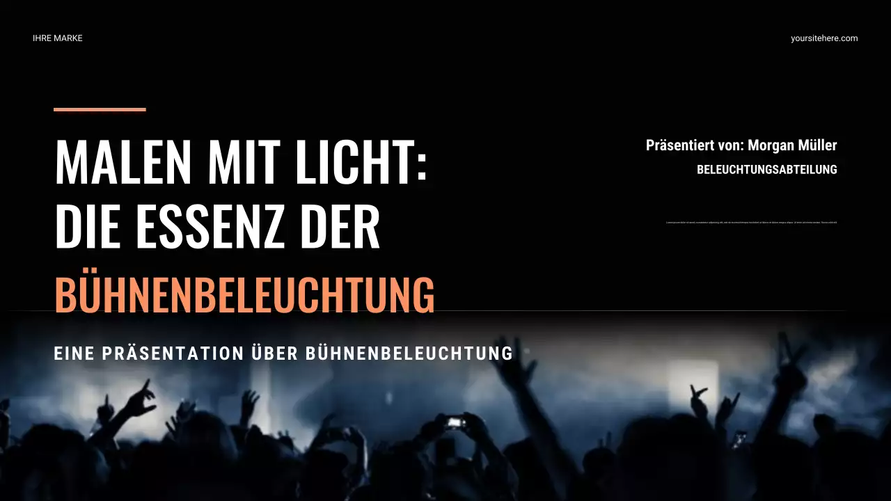 Schwarze moderne Bühnenpräsentation