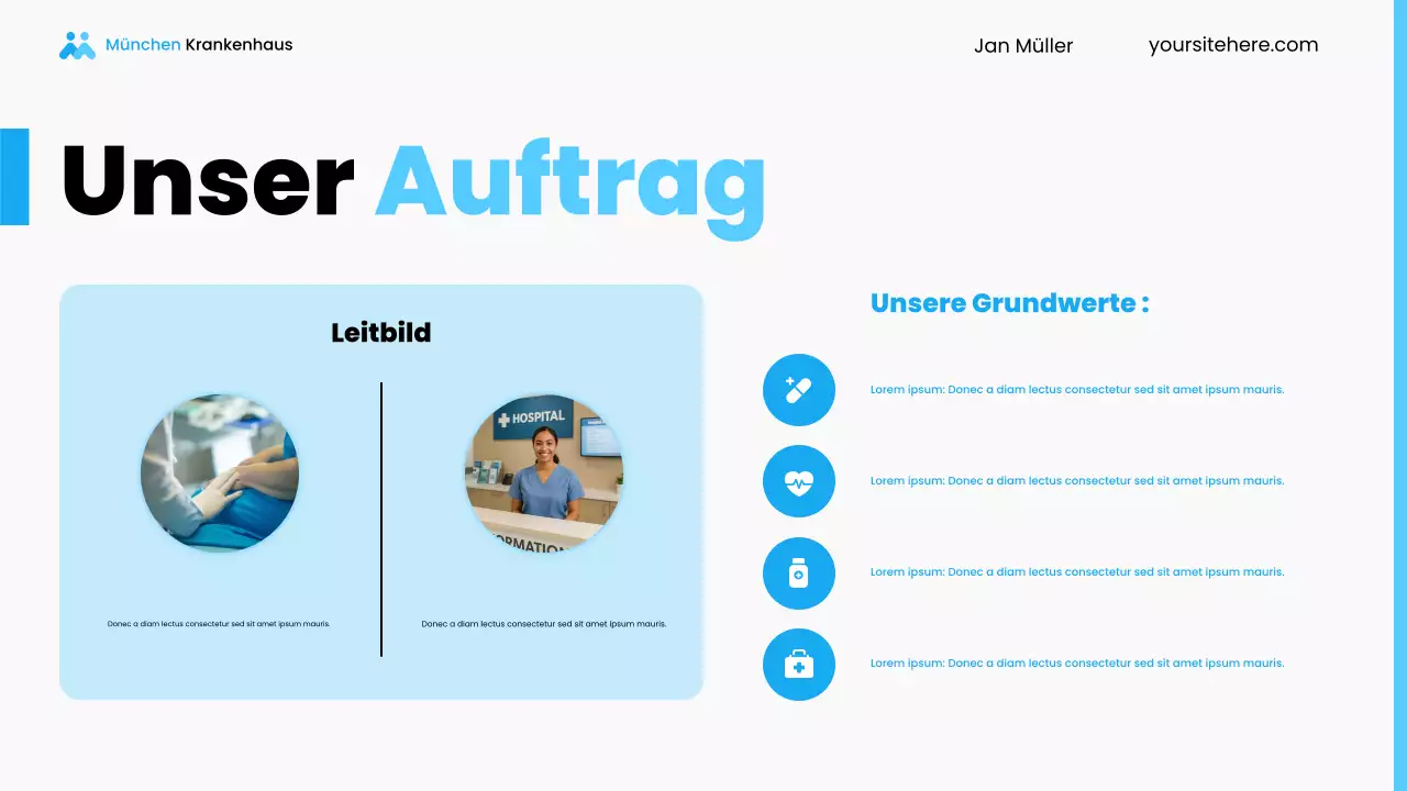 Präsentation der örtlichen Krankenhausdienste