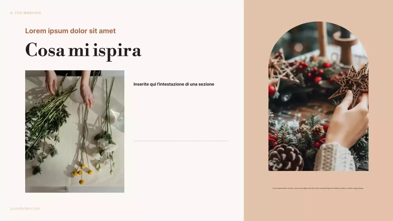 annuncio di arte estetica beige