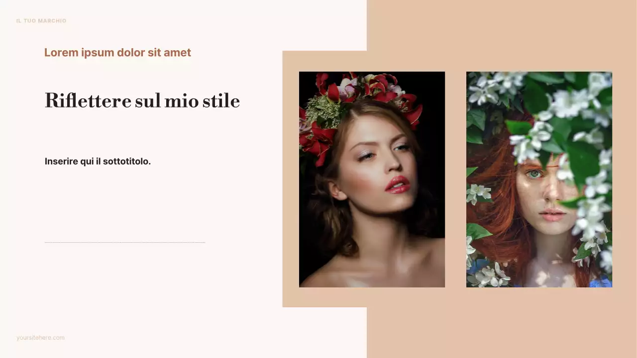 annuncio di arte estetica beige