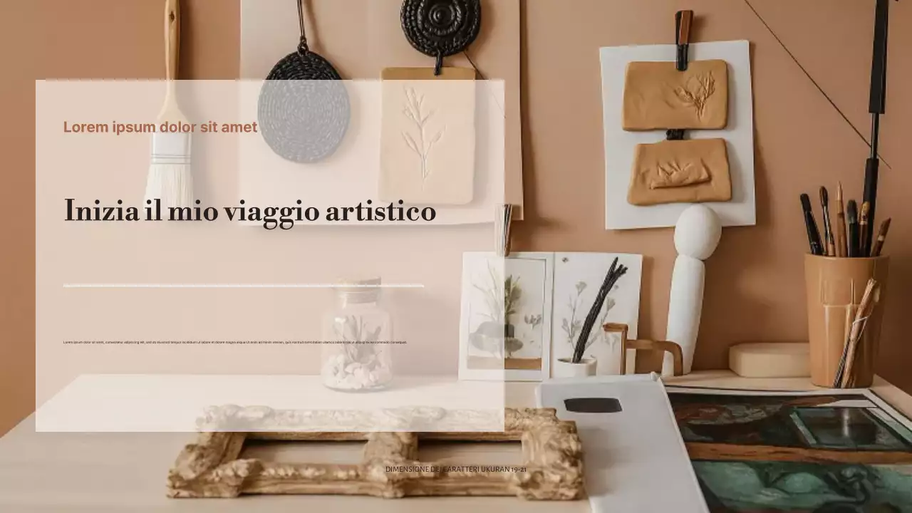 annuncio di arte estetica beige