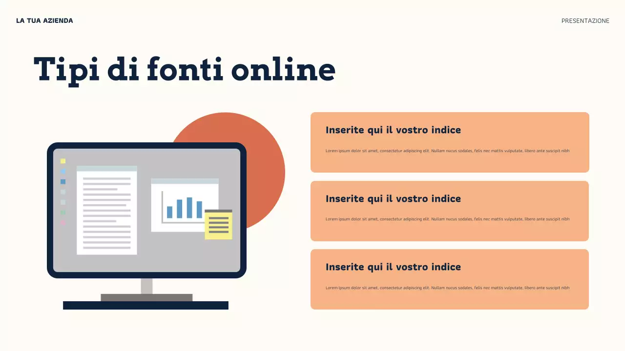 Presentazione sulla credibilità online di Orange Modern
