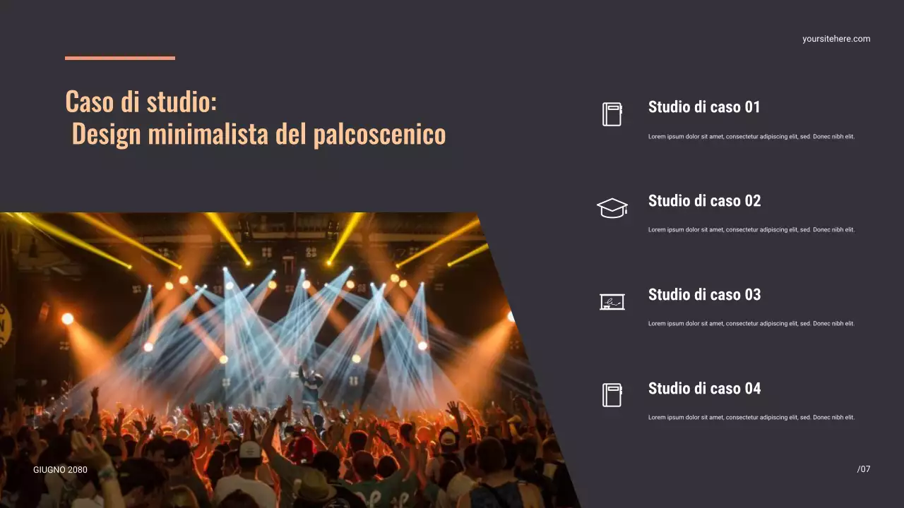 Presentazione del palcoscenico moderno nero