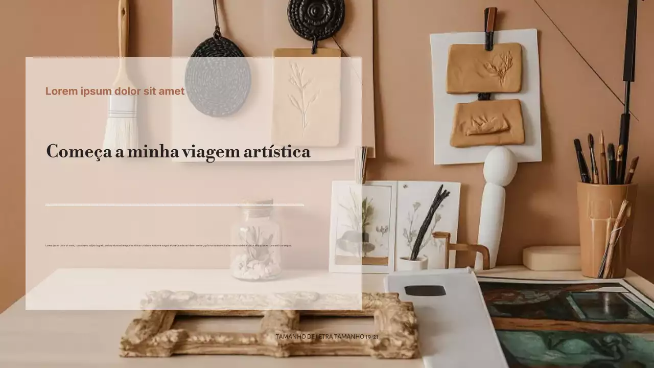 anúncio de arte estética bege